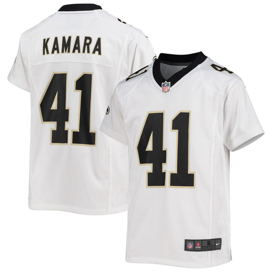 Youth Nike Alvin Kamara White New Orleans Saints Game Jersey