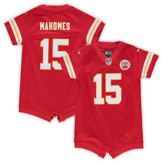 Infant Nike Patrick Mahomes Red Kansas City Chiefs Romper Jersey