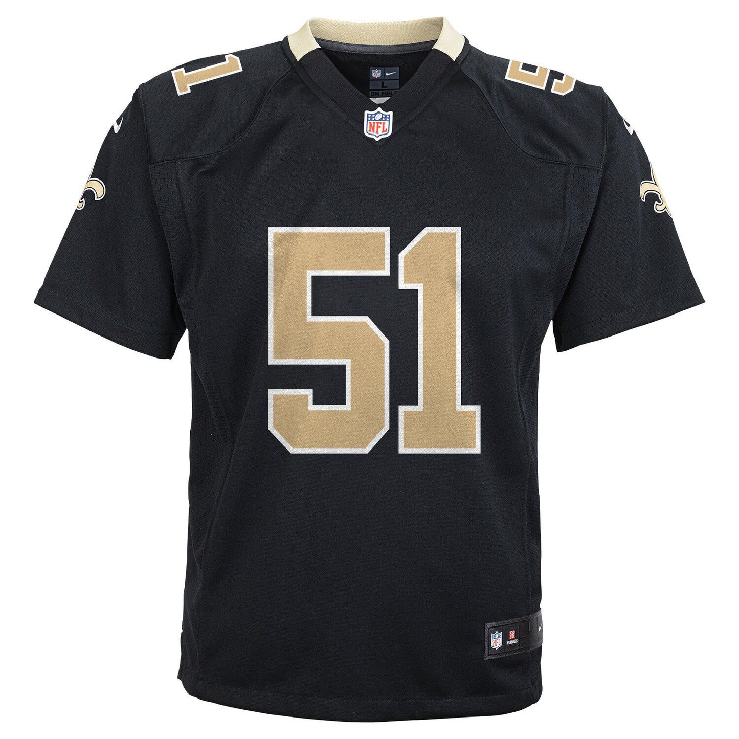 Youth Nike Sam Mills Black New Orleans Saints Retired Game Jersey