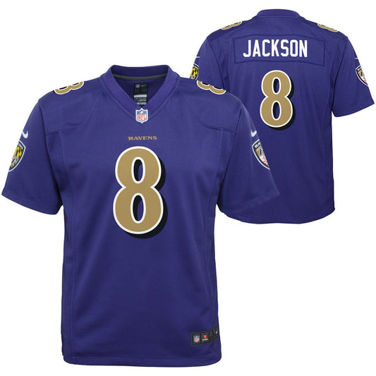 Youth Nike Lamar Jackson Purple Baltimore Ravens Game Jersey