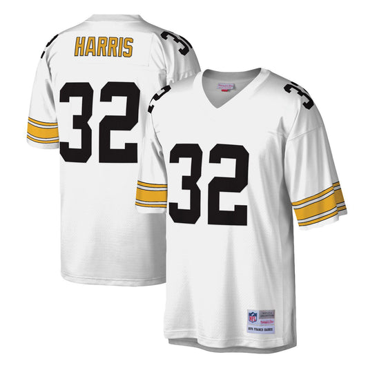 Men's Mitchell & Ness Franco Harris White Pittsburgh Steelers Legacy Replica Jersey