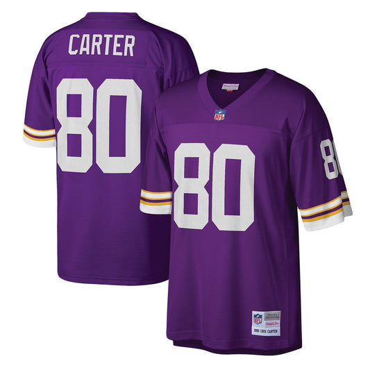 Men's Mitchell & Ness Cris Carter Purple Minnesota Vikings Legacy Replica Jersey