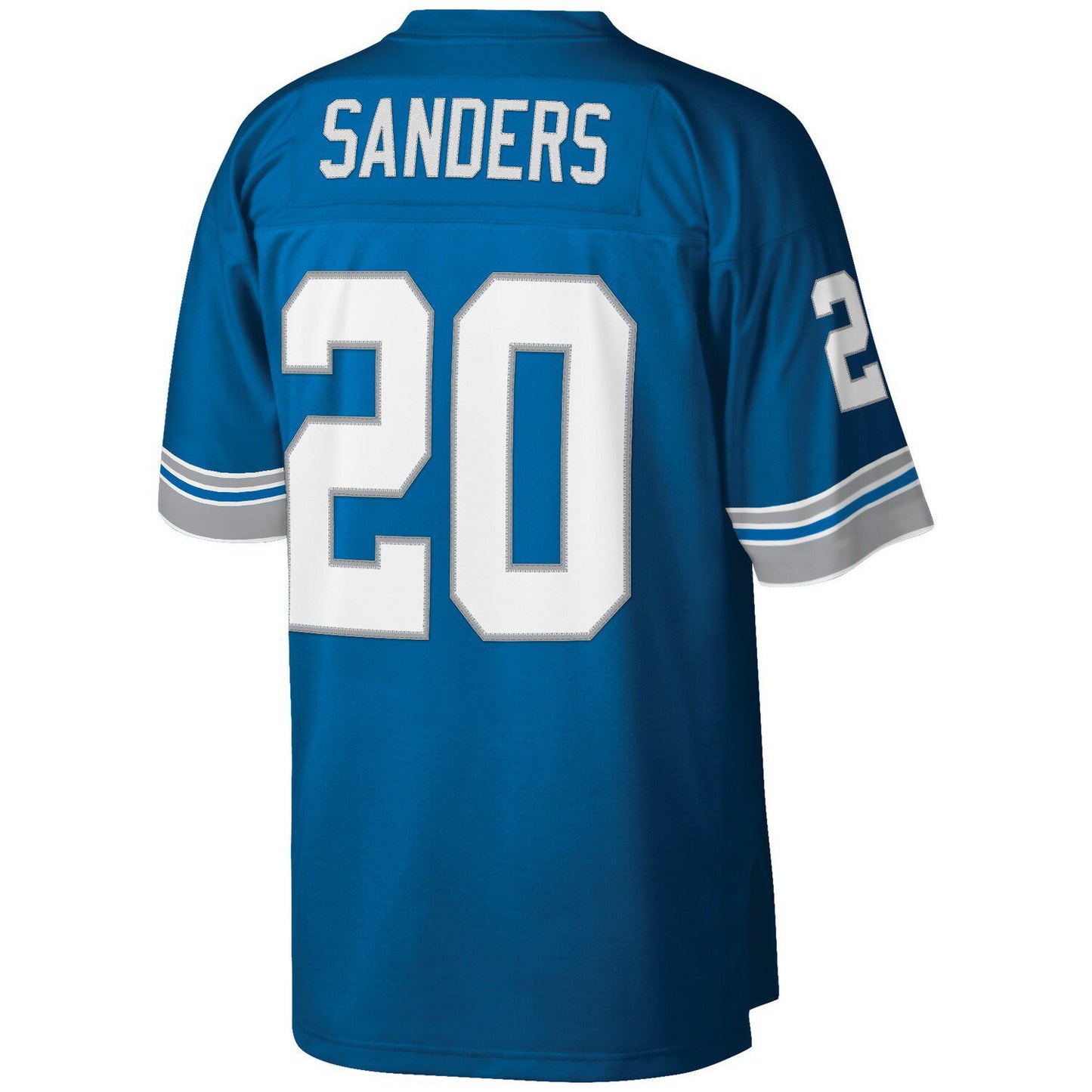 Men's Mitchell & Ness Barry Sanders Blue Detroit Lions Big & Tall 1996 Retired Player Replica Jersey