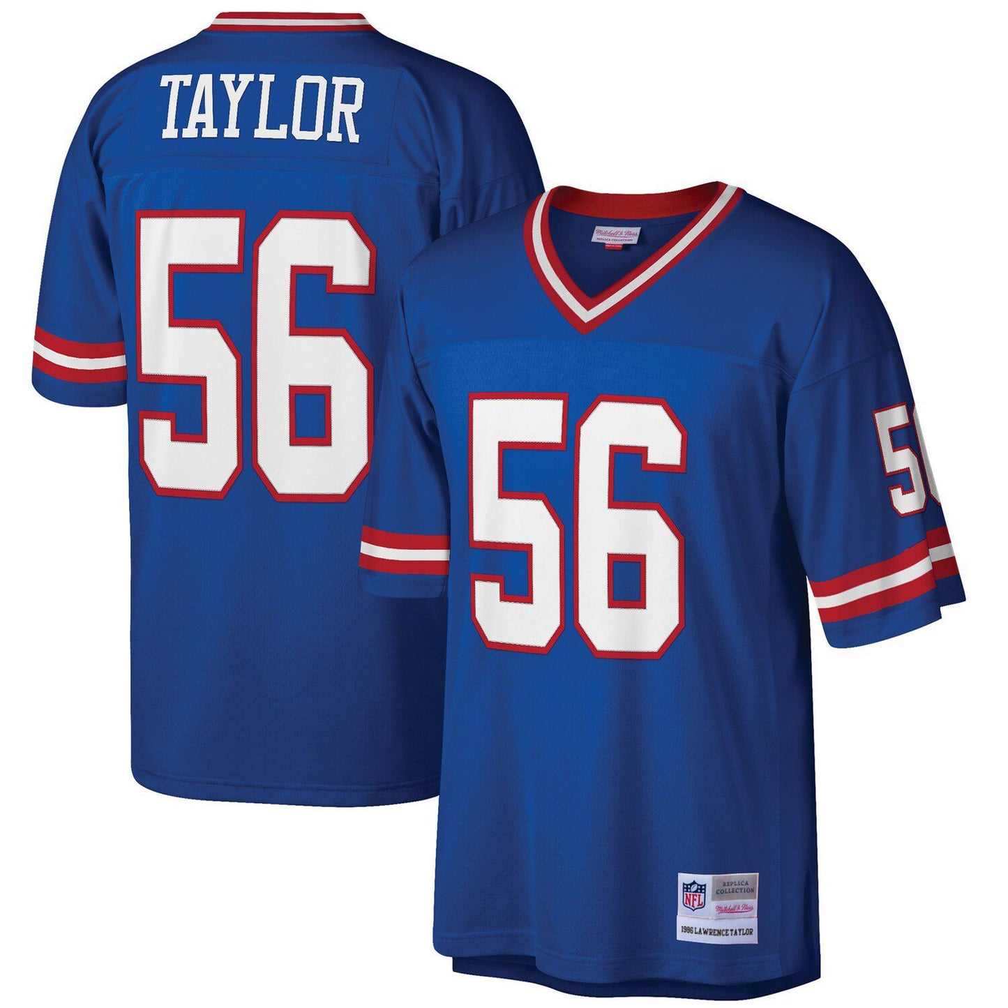 Men's Mitchell & Ness Lawrence Taylor Royal New York Giants Big & Tall 1986 Retired Player Replica Jersey