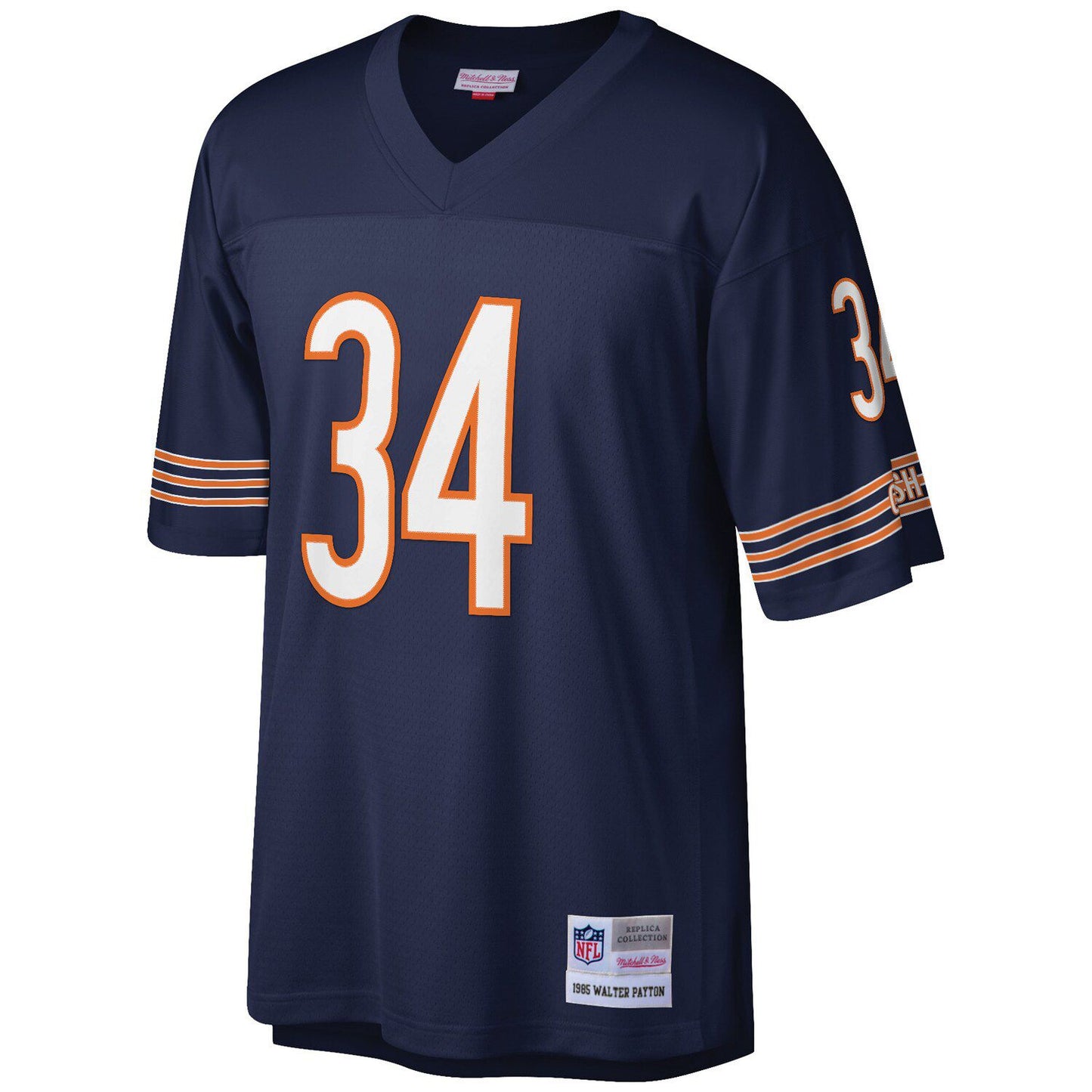 Men's Mitchell & Ness Walter Payton Navy Chicago Bears Big & Tall 1985 Retired Player Replica Jersey