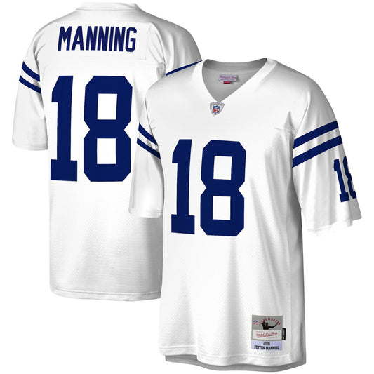 Men's Mitchell & Ness Peyton Manning White Indianapolis Colts Legacy Replica Jersey