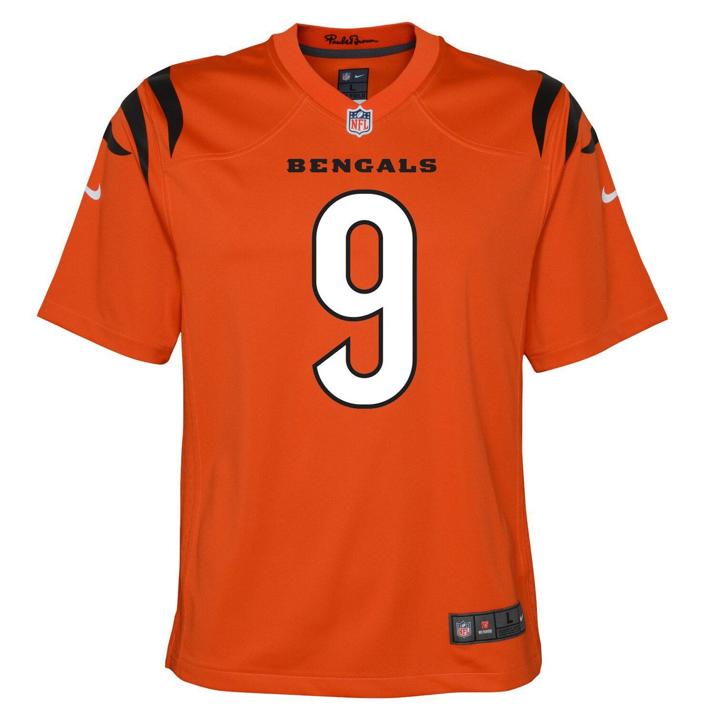 Youth Nike Joe Burrow Orange Cincinnati Bengals Game Jersey