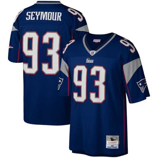 Men's Mitchell & Ness Richard Seymour Navy New England Patriots Legacy Replica Jersey