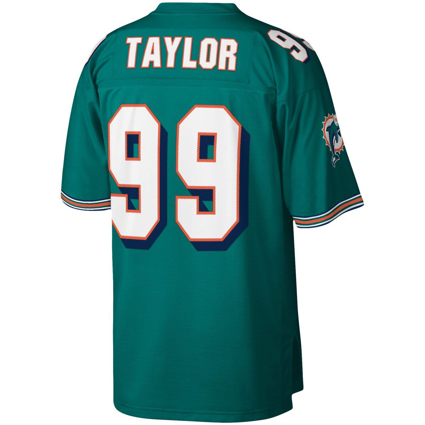 Men's Mitchell & Ness Jason Taylor Aqua Miami Dolphins 2006 Legacy Replica Jersey