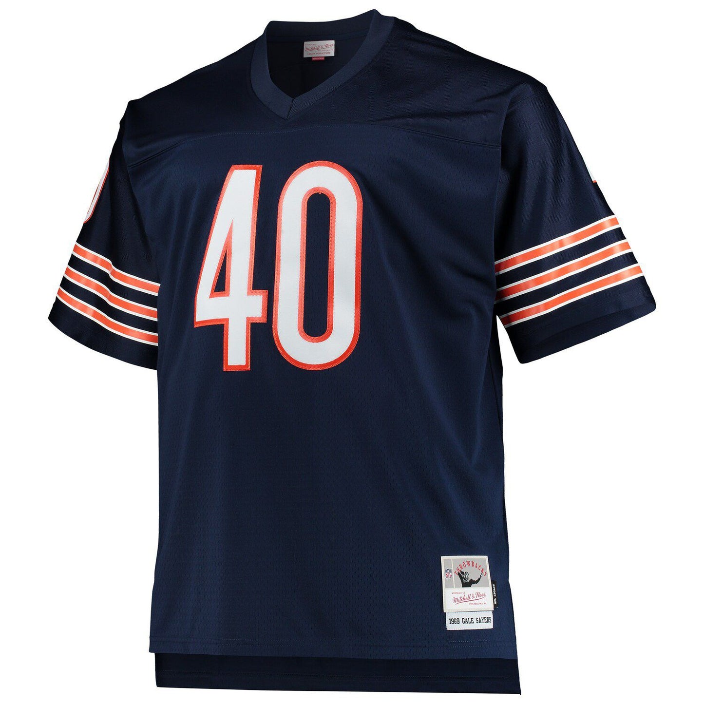 Men's Mitchell & Ness Gale Sayers Navy Chicago Bears Big & Tall 1969 Retired Player Replica Jersey