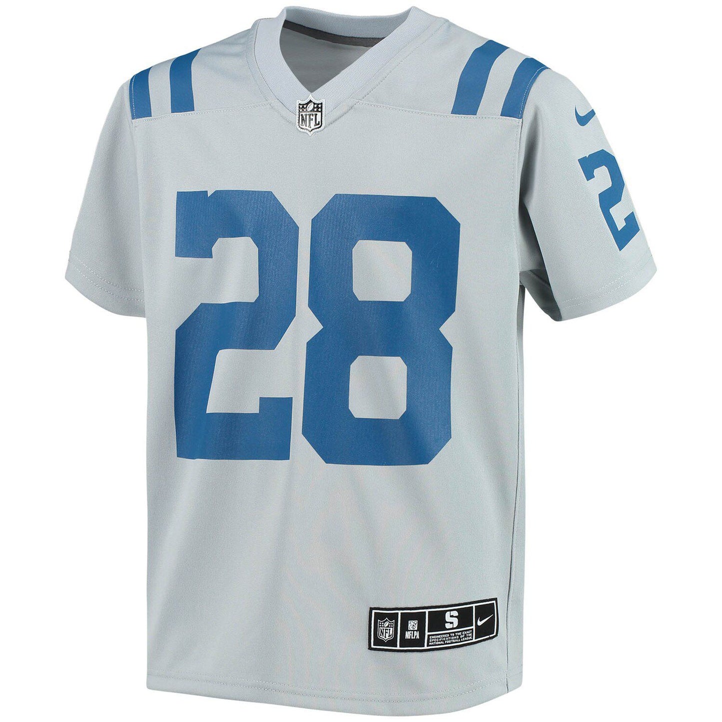 Youth Nike Jonathan Taylor Gray Indianapolis Colts Inverted Team Game Jersey