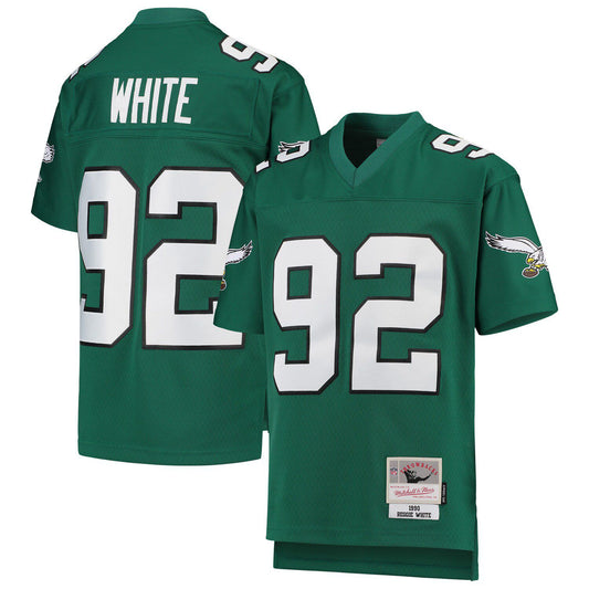 Youth Mitchell & Ness Reggie White Green Philadelphia Eagles 1990 Legacy Retired Player Jersey