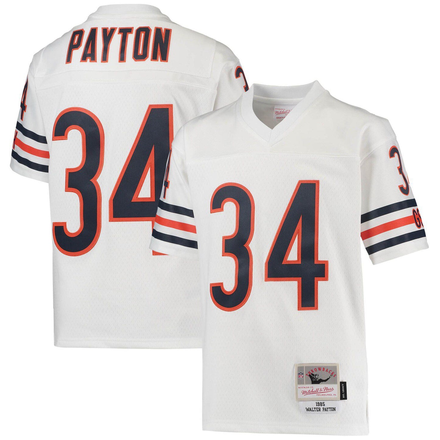 Youth Mitchell & Ness Walter Payton White Chicago Bears 1985 Retired Player Legacy Jersey