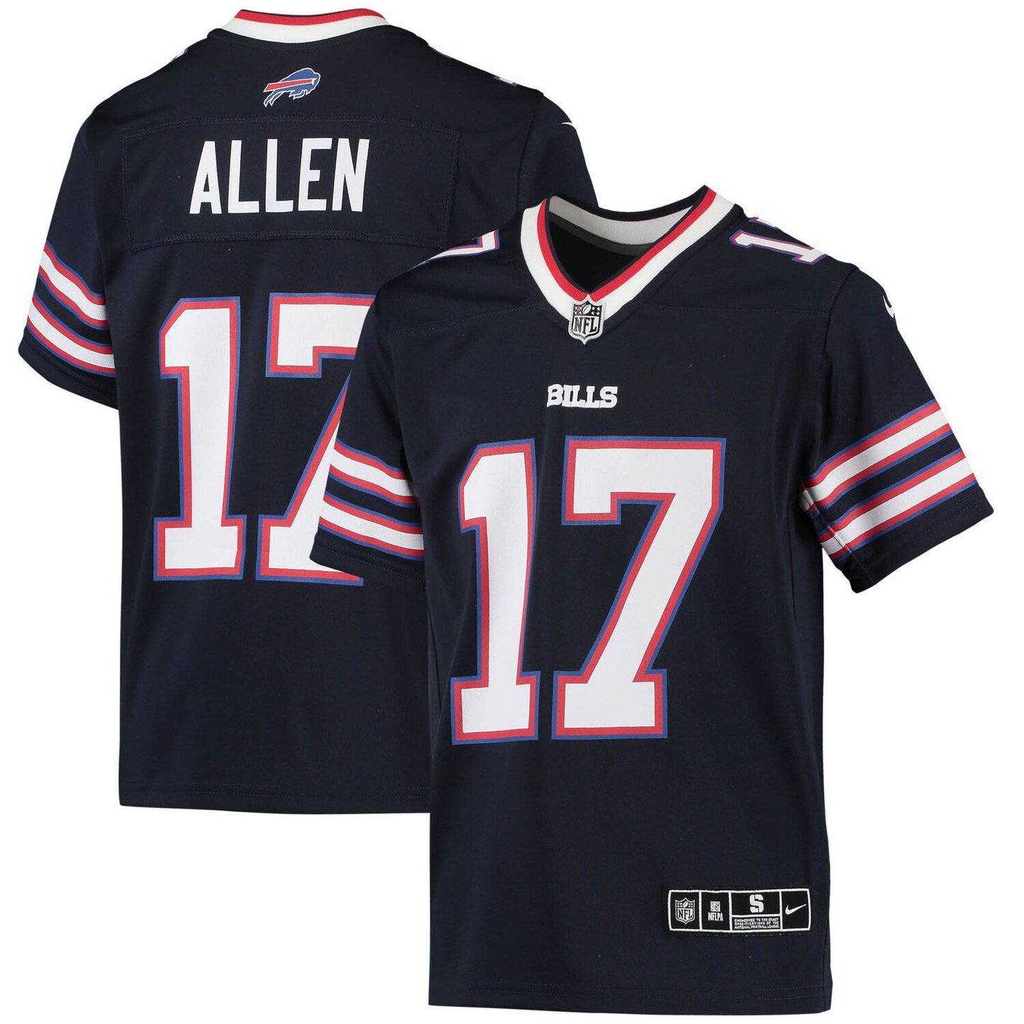 Youth Nike Josh Allen Navy Buffalo Bills Inverted Team Game Jersey