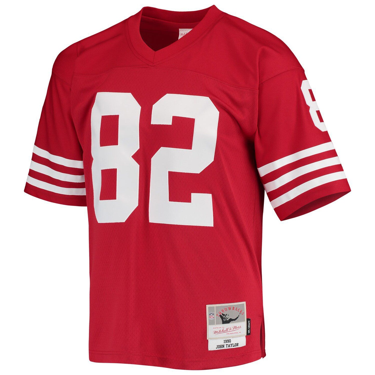 Men's Mitchell & Ness John Taylor Scarlet San Francisco 49ers 1990 Legacy Replica Jersey