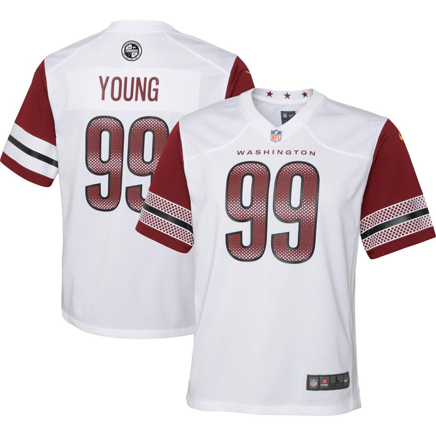 Youth Nike Chase Young White Washington Commanders Game Jersey