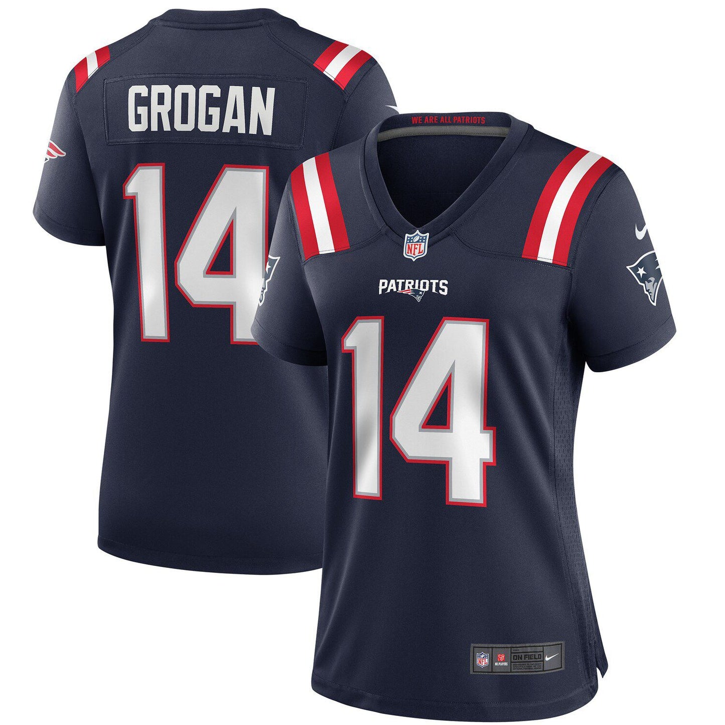 Women's Nike Steve Grogan Navy New England Patriots Game Retired Player Jersey