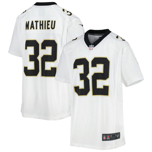 Youth Nike Tyrann Mathieu White New Orleans Saints Game Jersey