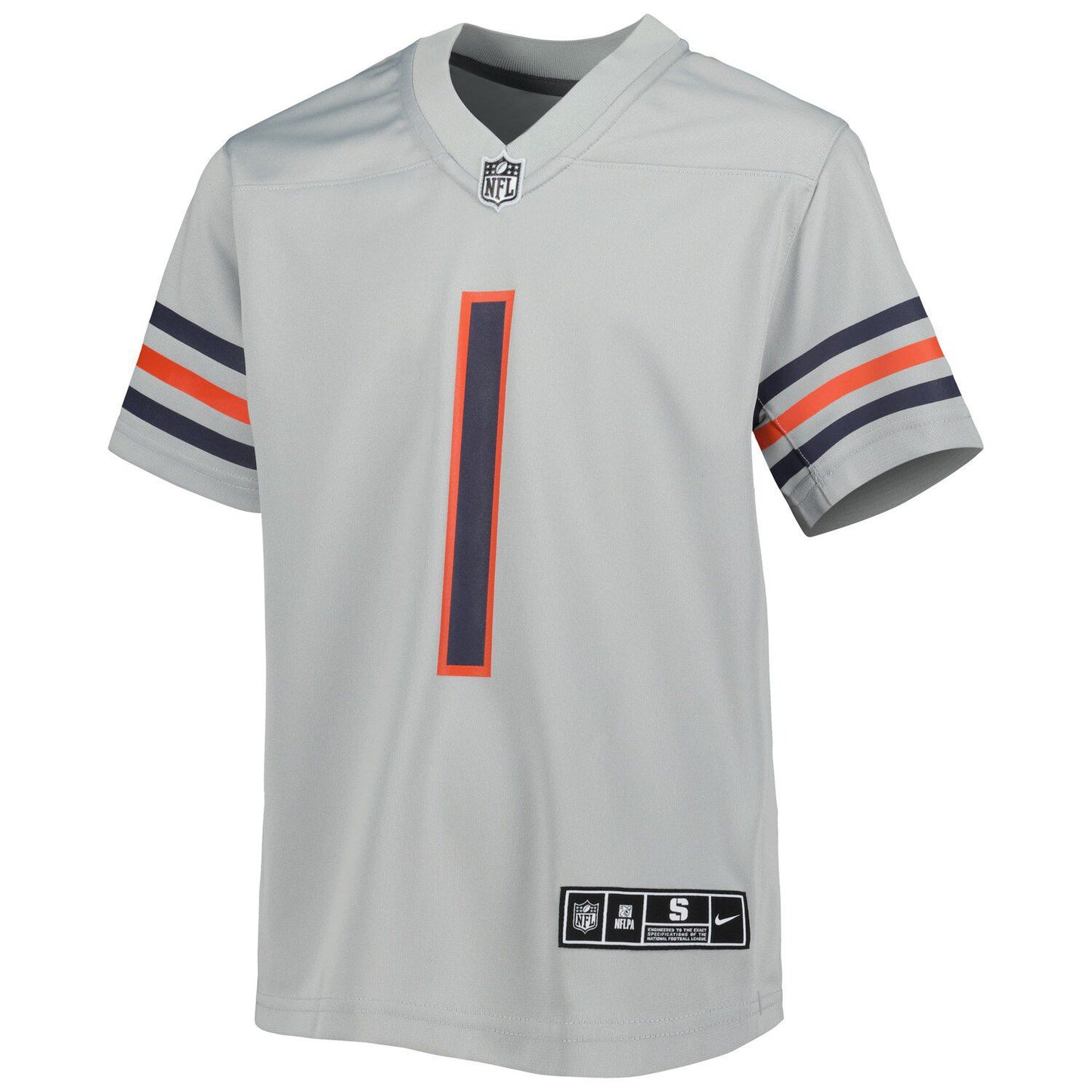 Youth Nike Justin Fields Gray Chicago Bears Inverted Game Jersey