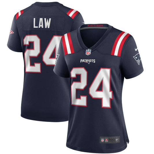 Women's Nike Ty Law Navy New England Patriots Game Retired Player Jersey