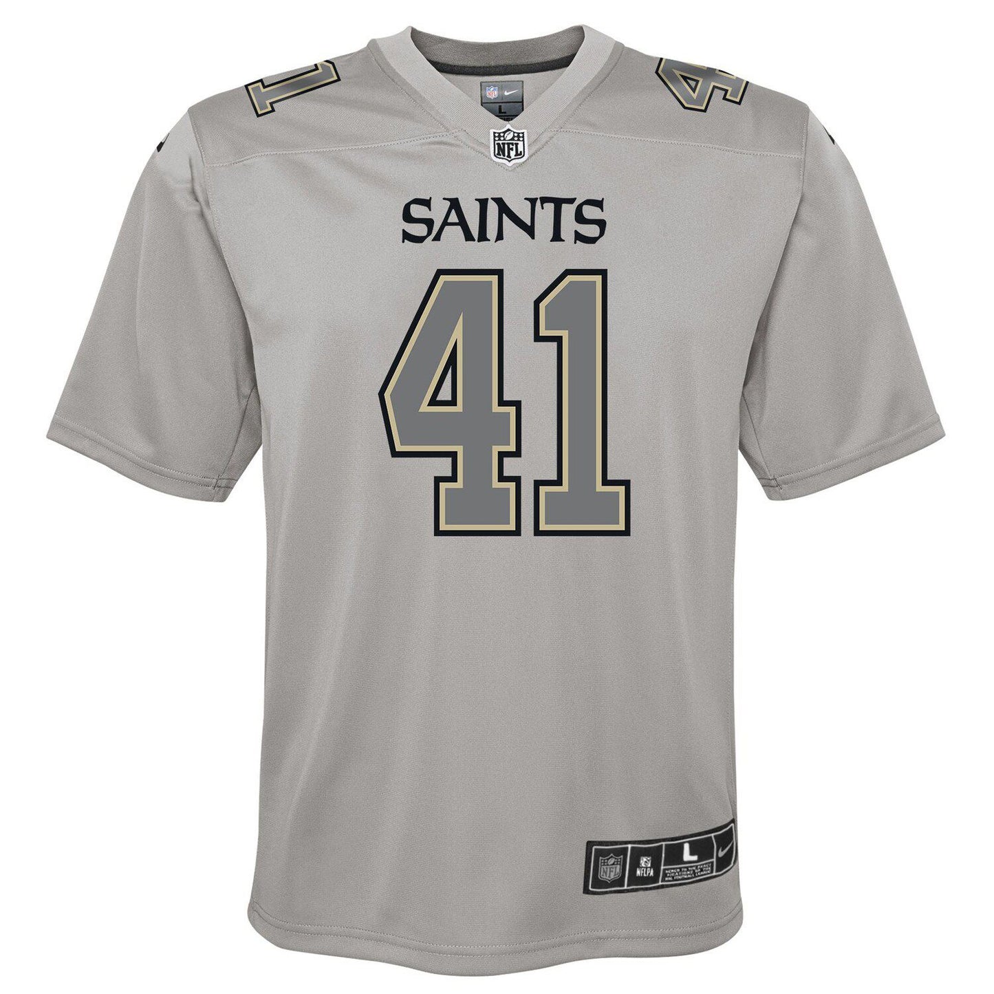 Youth Nike Alvin Kamara Gray New Orleans Saints Atmosphere Game Jersey