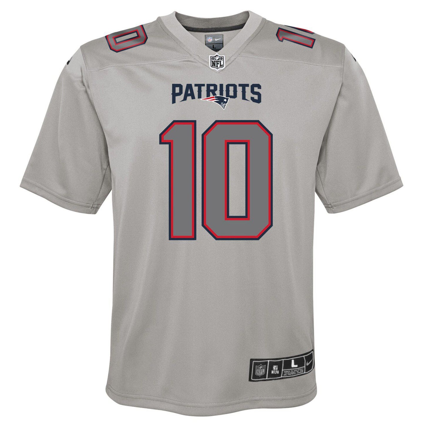 Youth Nike Mac Jones Gray New England Patriots Atmosphere Fashion Game Jersey