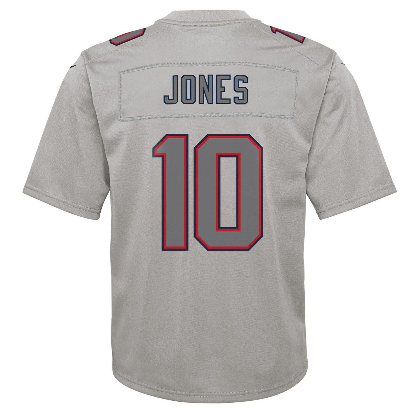 Youth Nike Mac Jones Gray New England Patriots Atmosphere Fashion Game Jersey