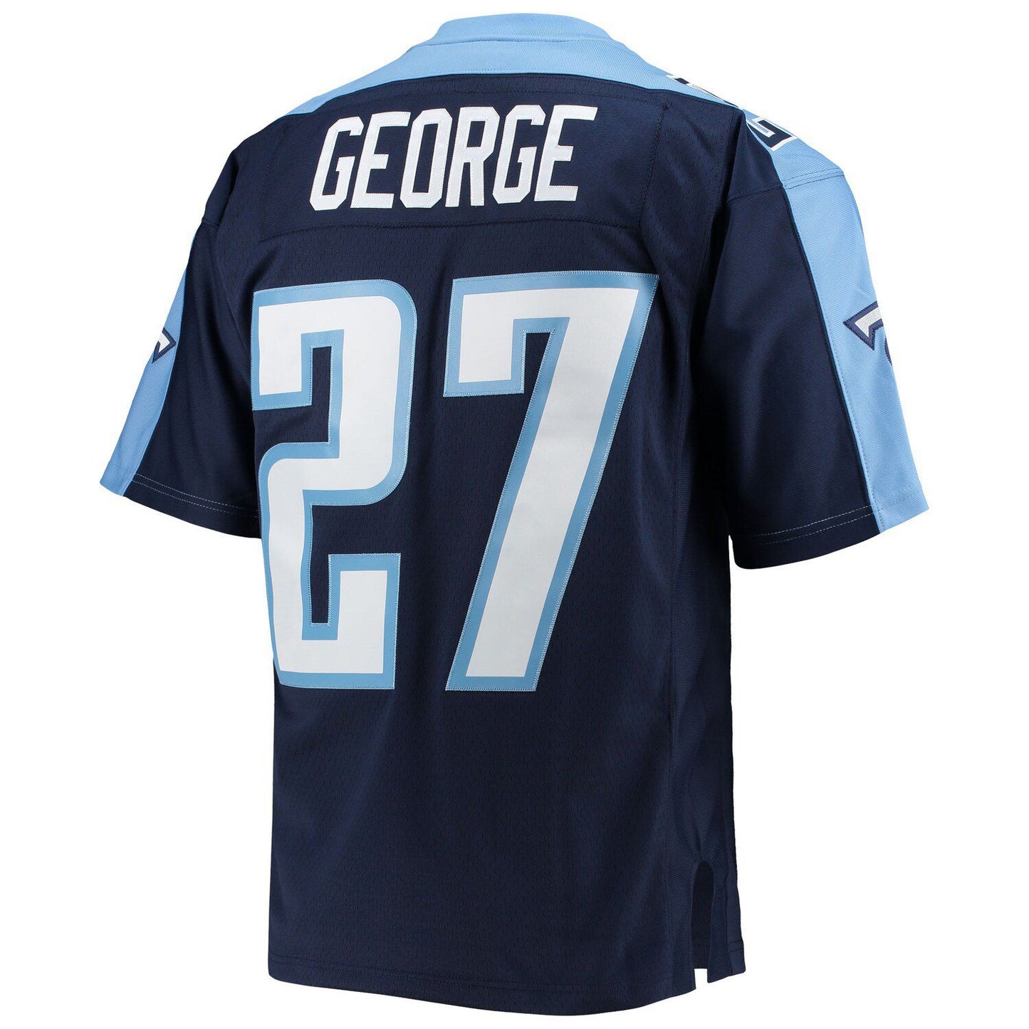 Men's Mitchell & Ness Eddie George Navy Tennessee Titans Big & Tall 1999 Retired Player Replica Jersey