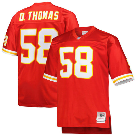 Men's Mitchell & Ness Derrick Thomas Red Kansas City Chiefs Big & Tall 1994 Retired Player Replica Jersey