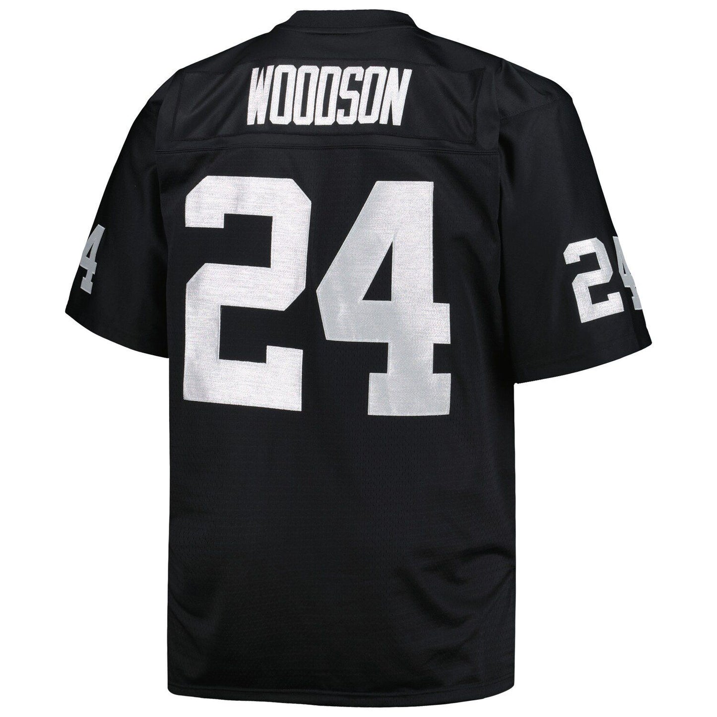 Men's Mitchell & Ness Charles Woodson Black Las Vegas Raiders Big & Tall 1998 Retired Player Replica Jersey