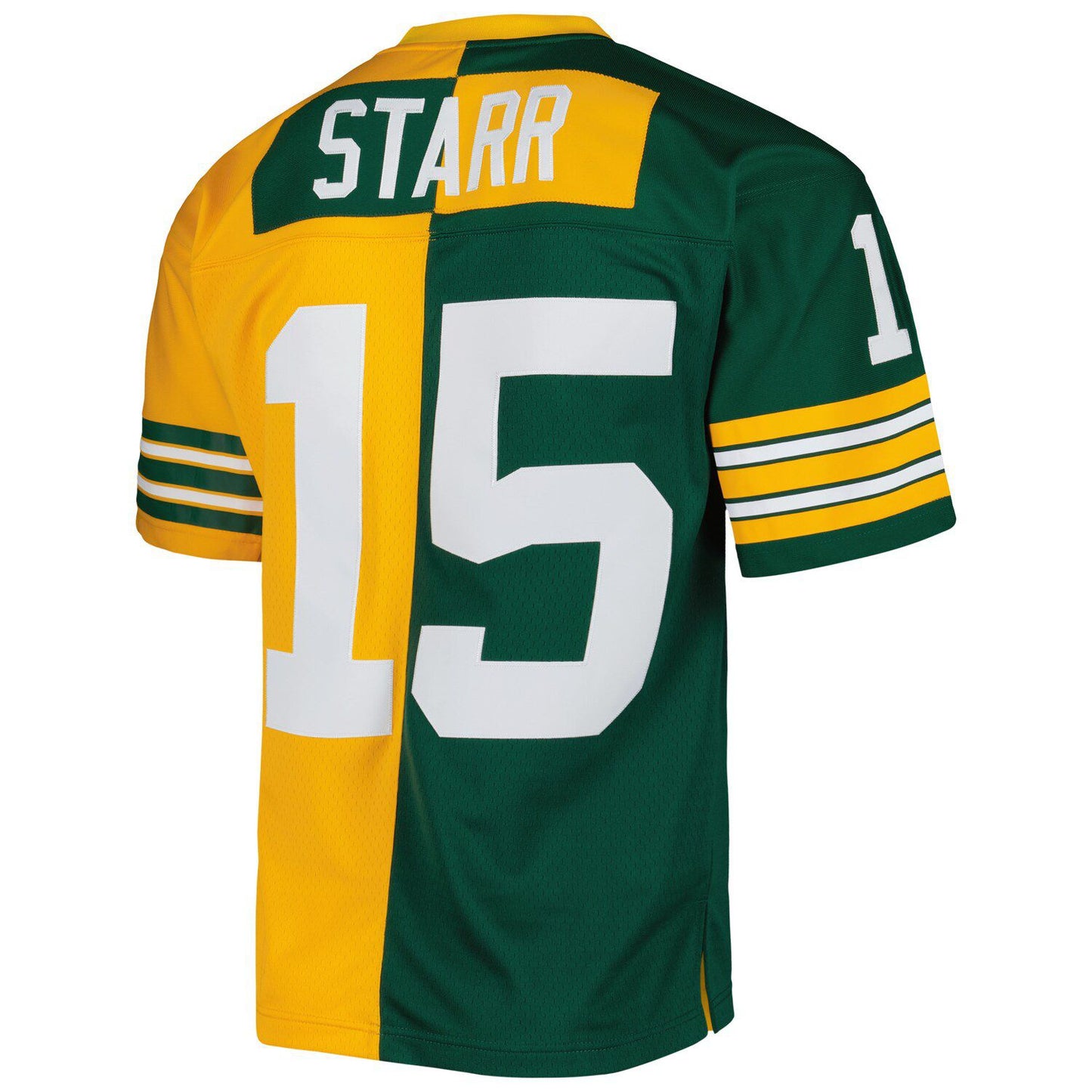 Men's Mitchell & Ness Bart Starr Green/Gold Green Bay Packers 1969 Split Legacy Replica Jersey