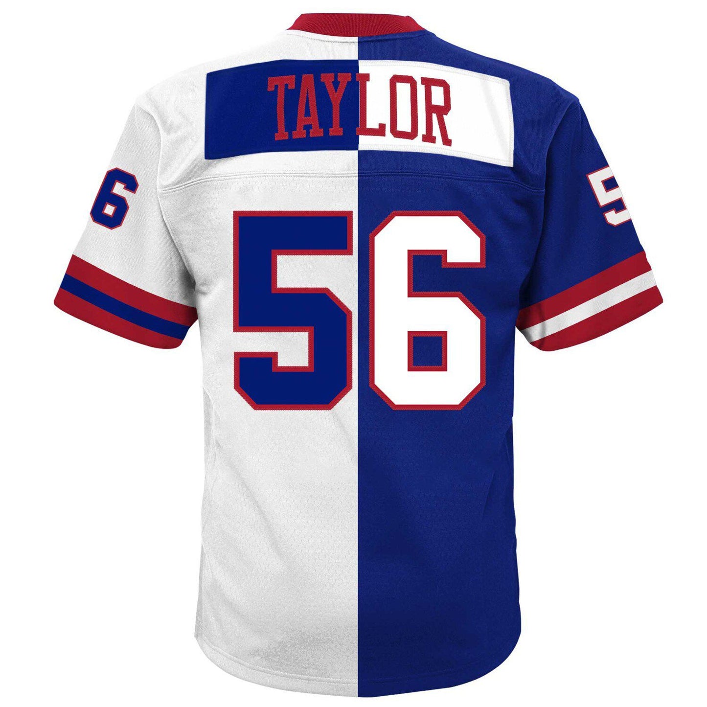 Men's Mitchell & Ness Lawrence Taylor Royal/White New York Giants Big & Tall Split Legacy Retired Player Replica Jersey