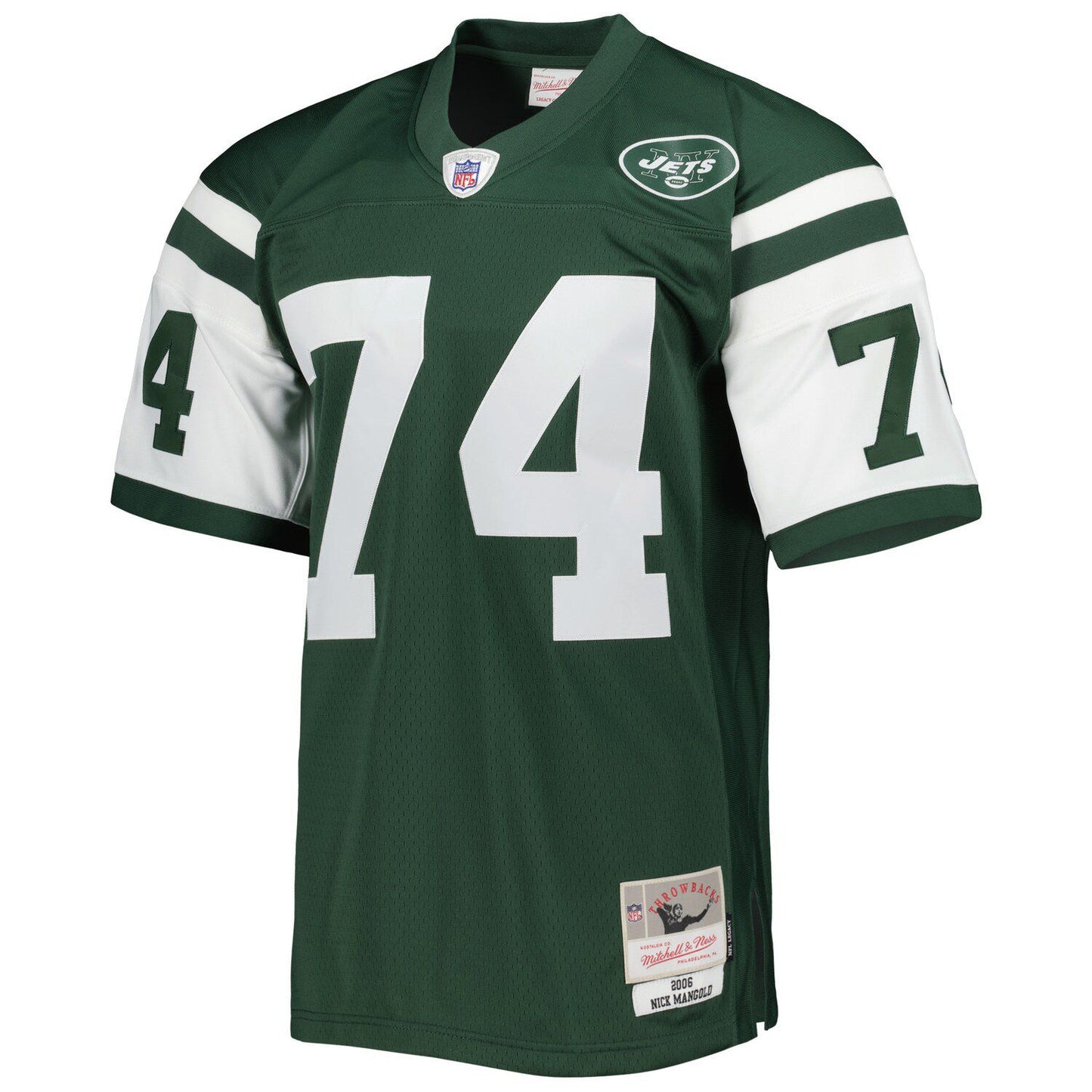 Men's Mitchell & Ness Nick Mangold Green New York Jets 2006 Legacy Replica Jersey