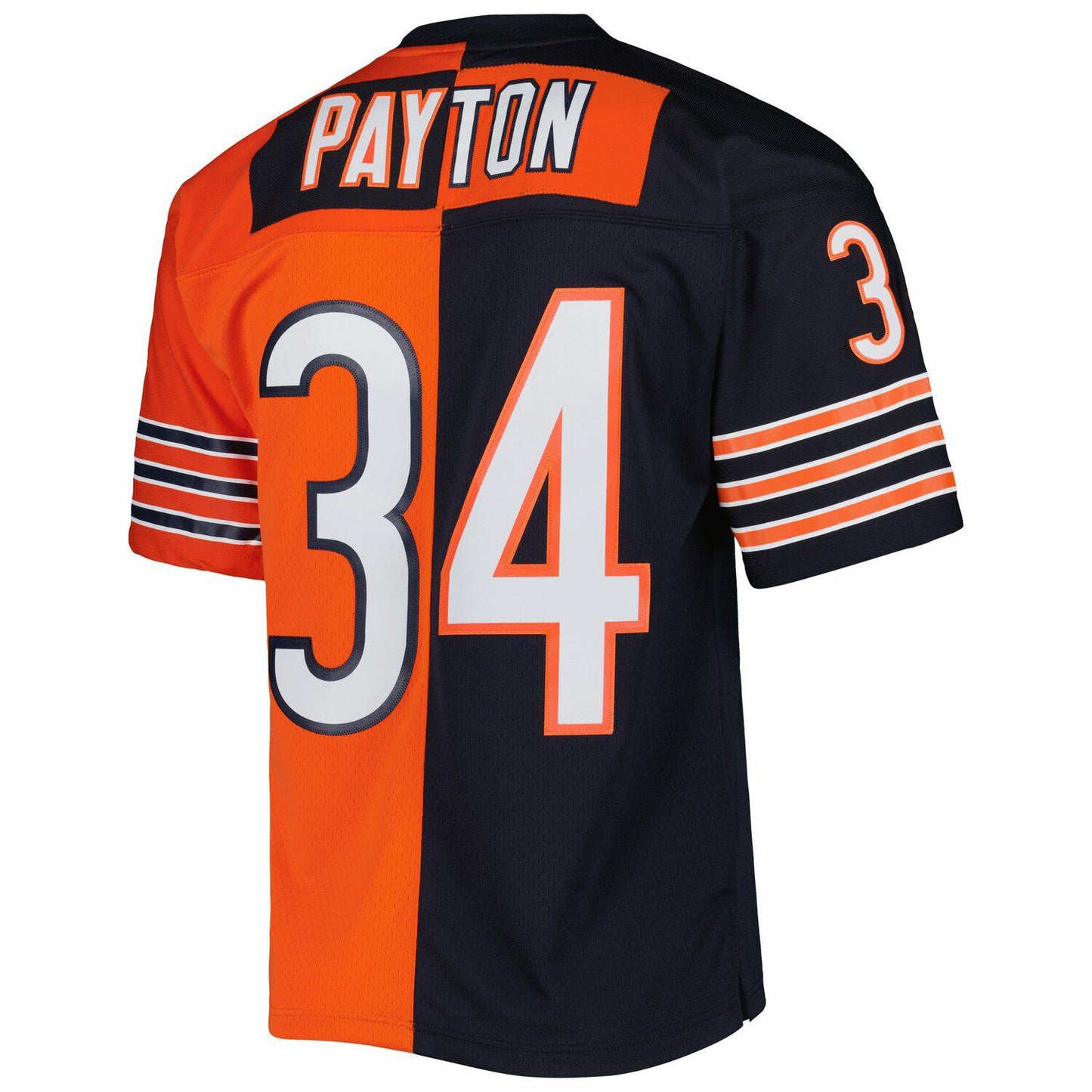 Men's Mitchell & Ness Walter Payton Navy/Orange Chicago Bears 1985 Split Legacy Replica Jersey