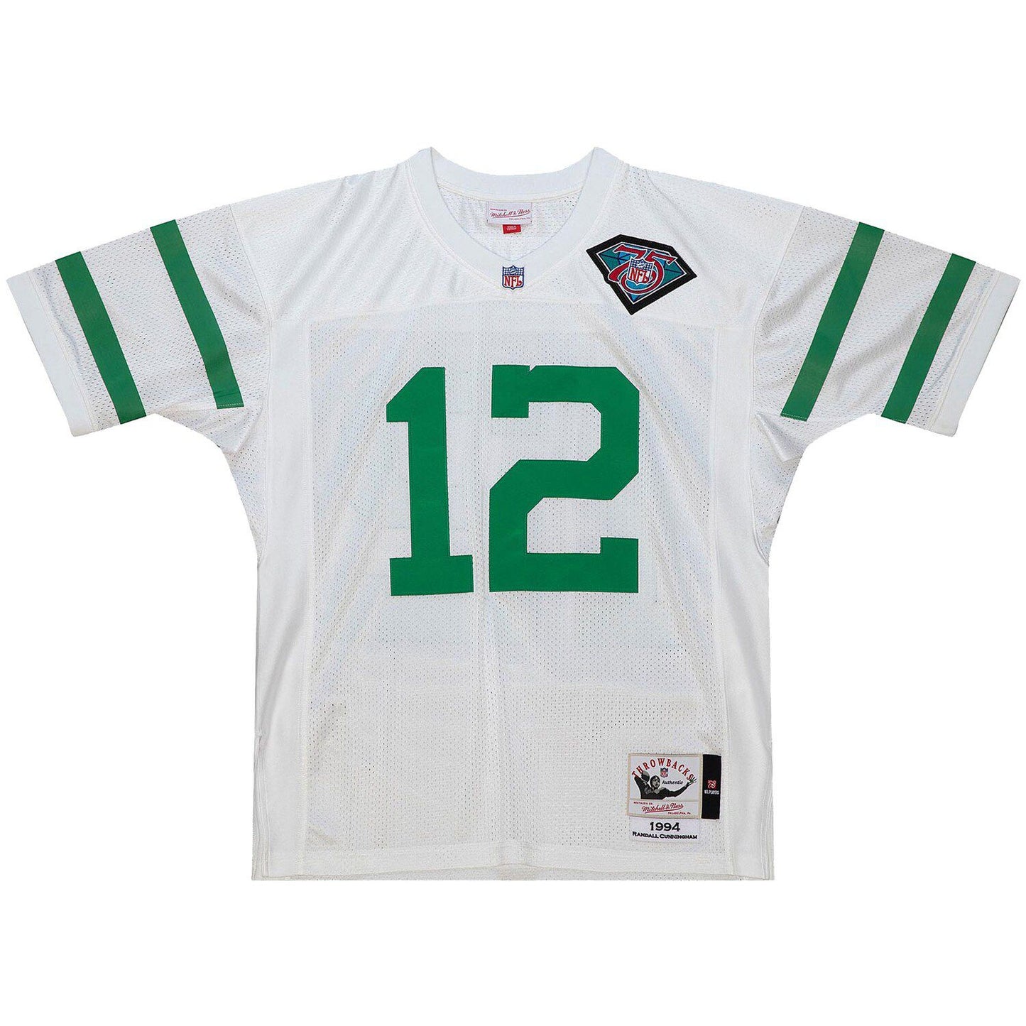 Men's Mitchell & Ness Randall Cunningham White Philadelphia Eagles 1994 Authentic Retired Player Jersey