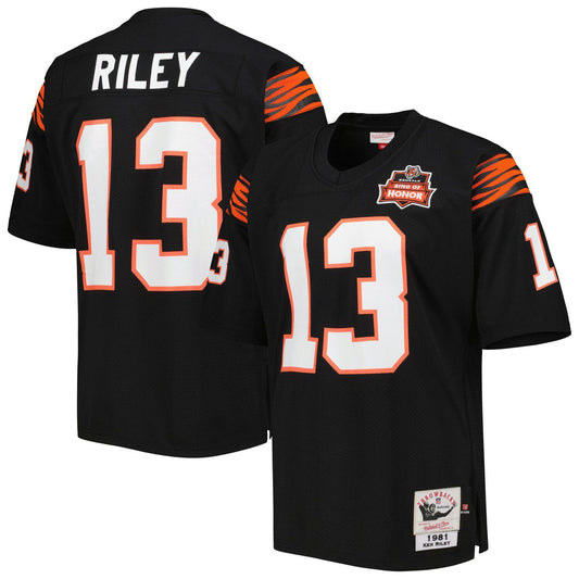 Men's Mitchell & Ness Ken Riley Black Cincinnati Bengals 1981 Authentic Throwback Retired Player Jersey