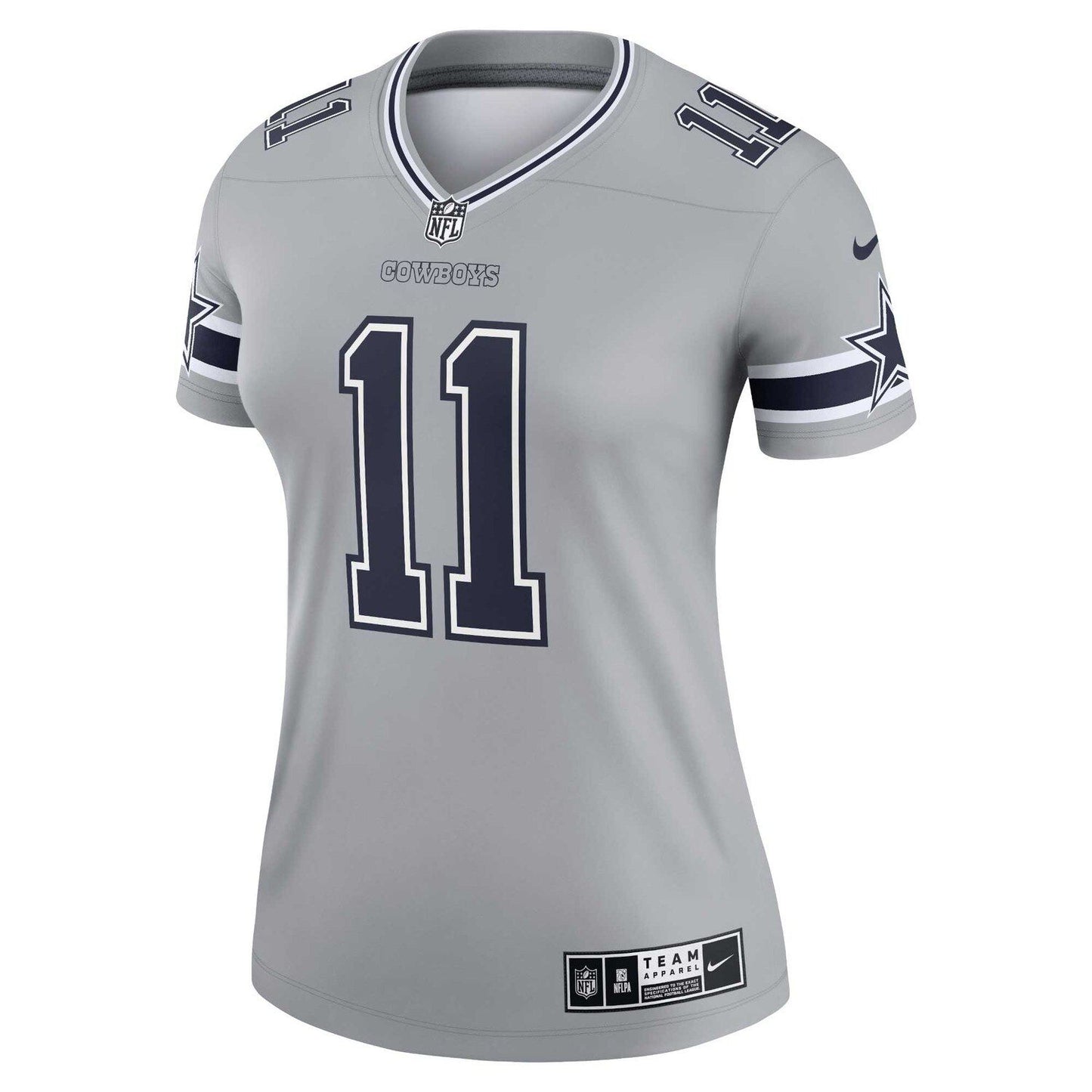 Women's Nike Micah Parsons Silver Dallas Cowboys Inverted Legend Jersey