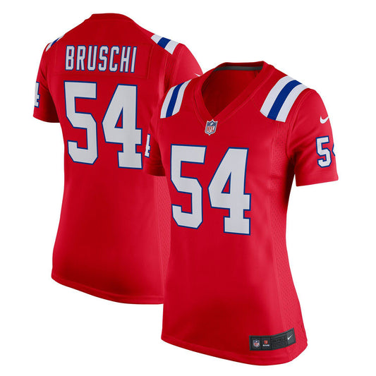 Women's Nike Tedy Bruschi Red New England Patriots Retired Game Jersey