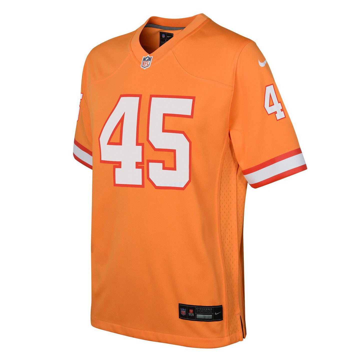 Youth Nike Devin White Orange Tampa Bay Buccaneers Throwback Game Jersey