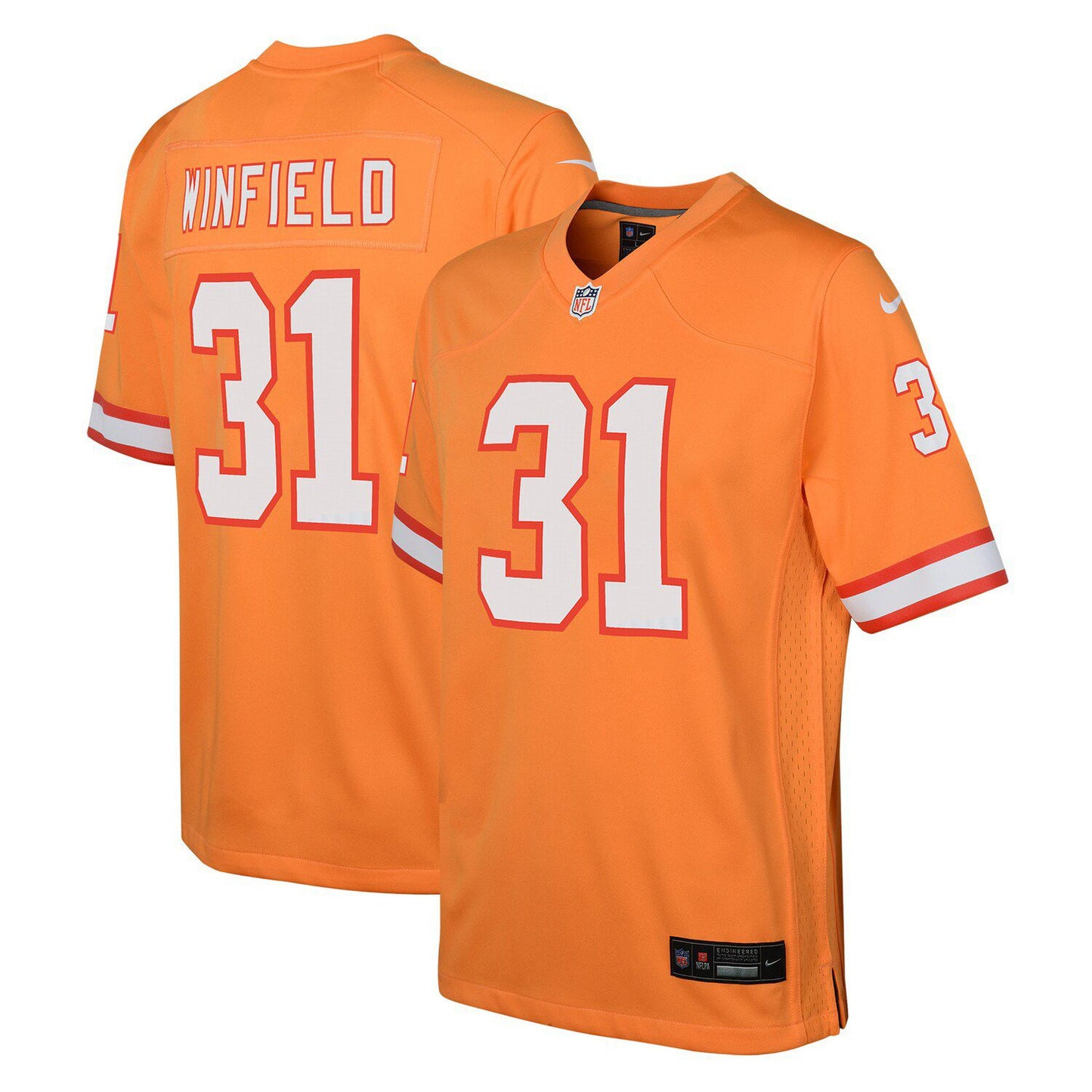 Youth Nike Antoine Winfield Jr. Orange Tampa Bay Buccaneers Throwback Game Jersey