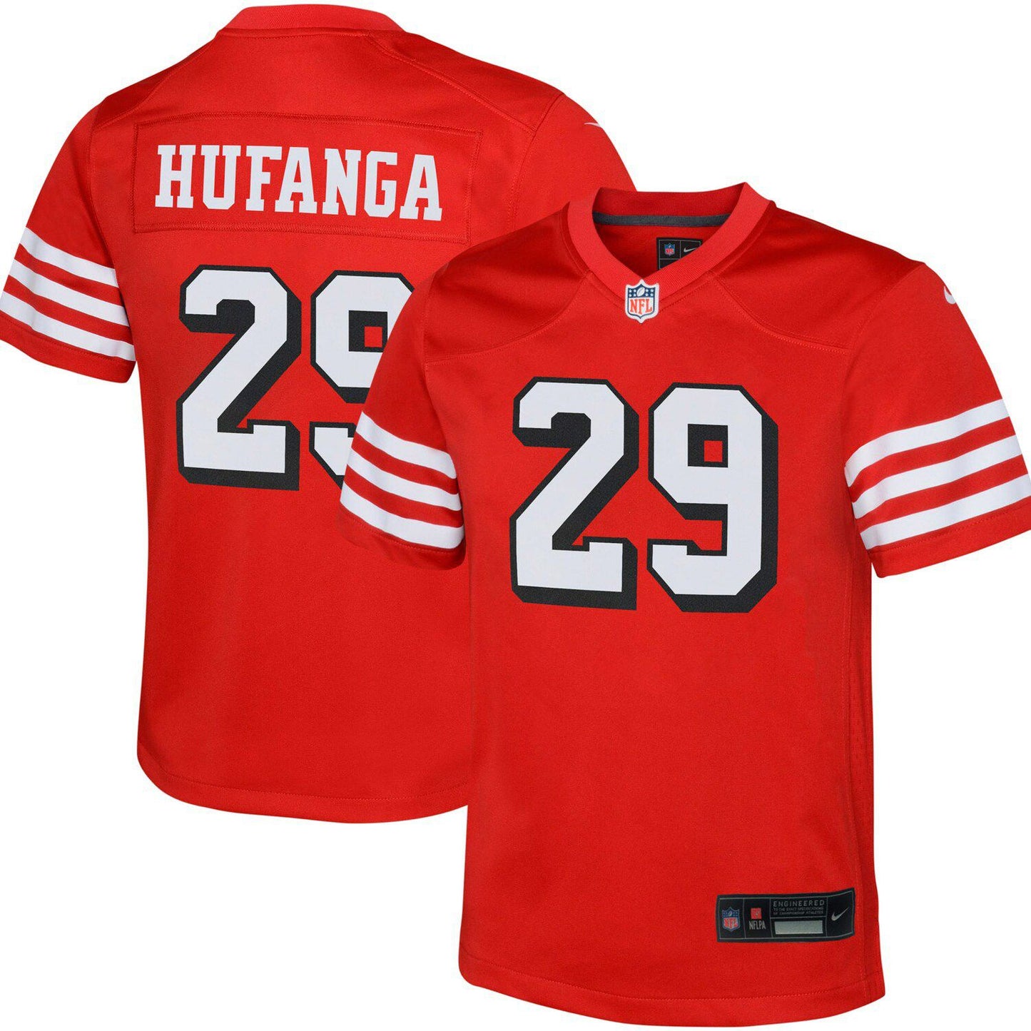 Youth Nike Talanoa Hufanga Scarlet San Francisco 49ers Game Jersey