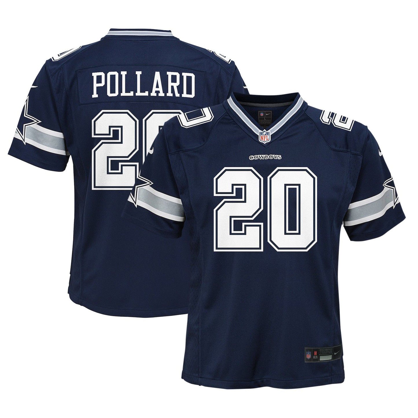 Youth Nike Tony Pollard Navy Dallas Cowboys Game Jersey