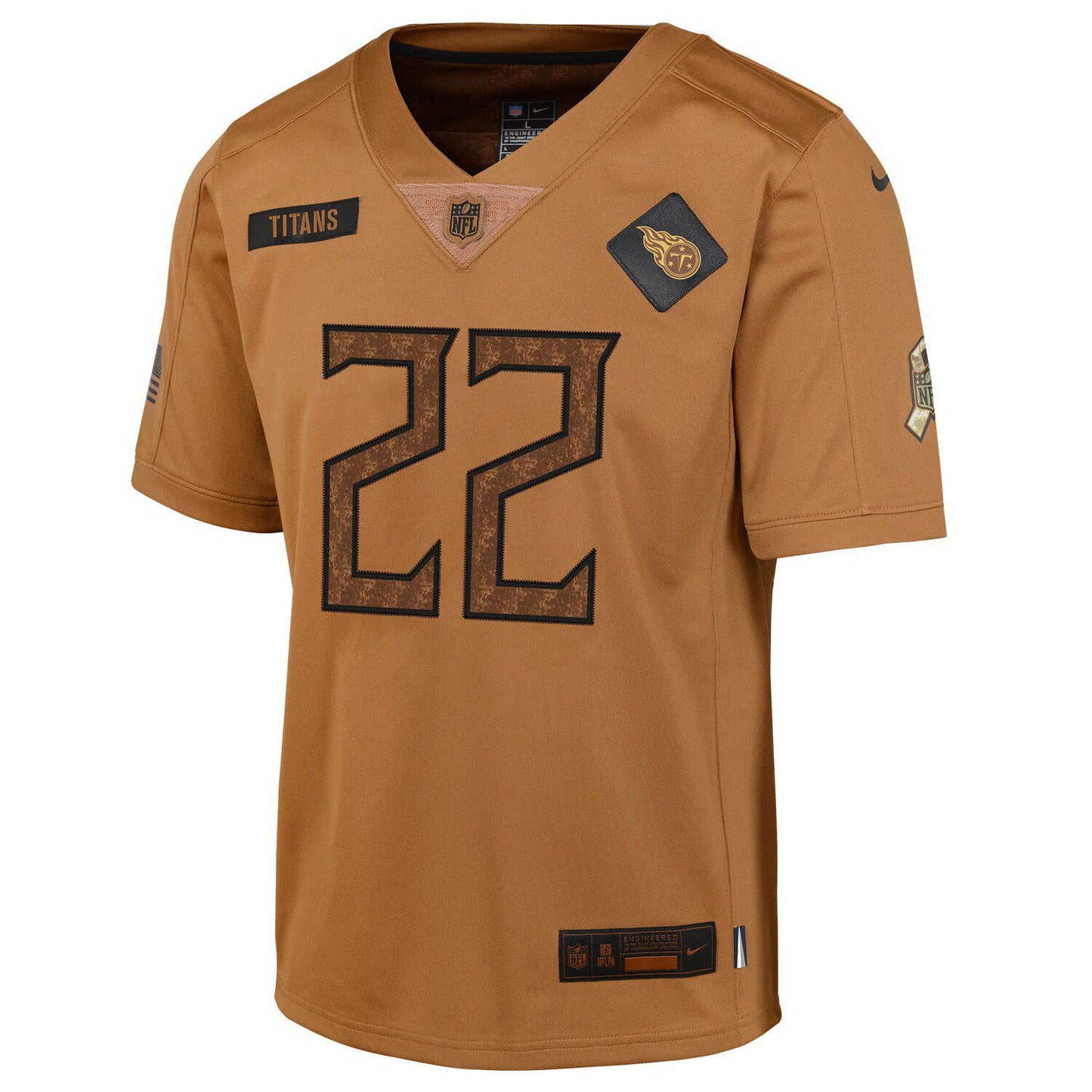 Youth Nike Derrick Henry Brown Tennessee Titans 2023 Salute To Service Limited Jersey