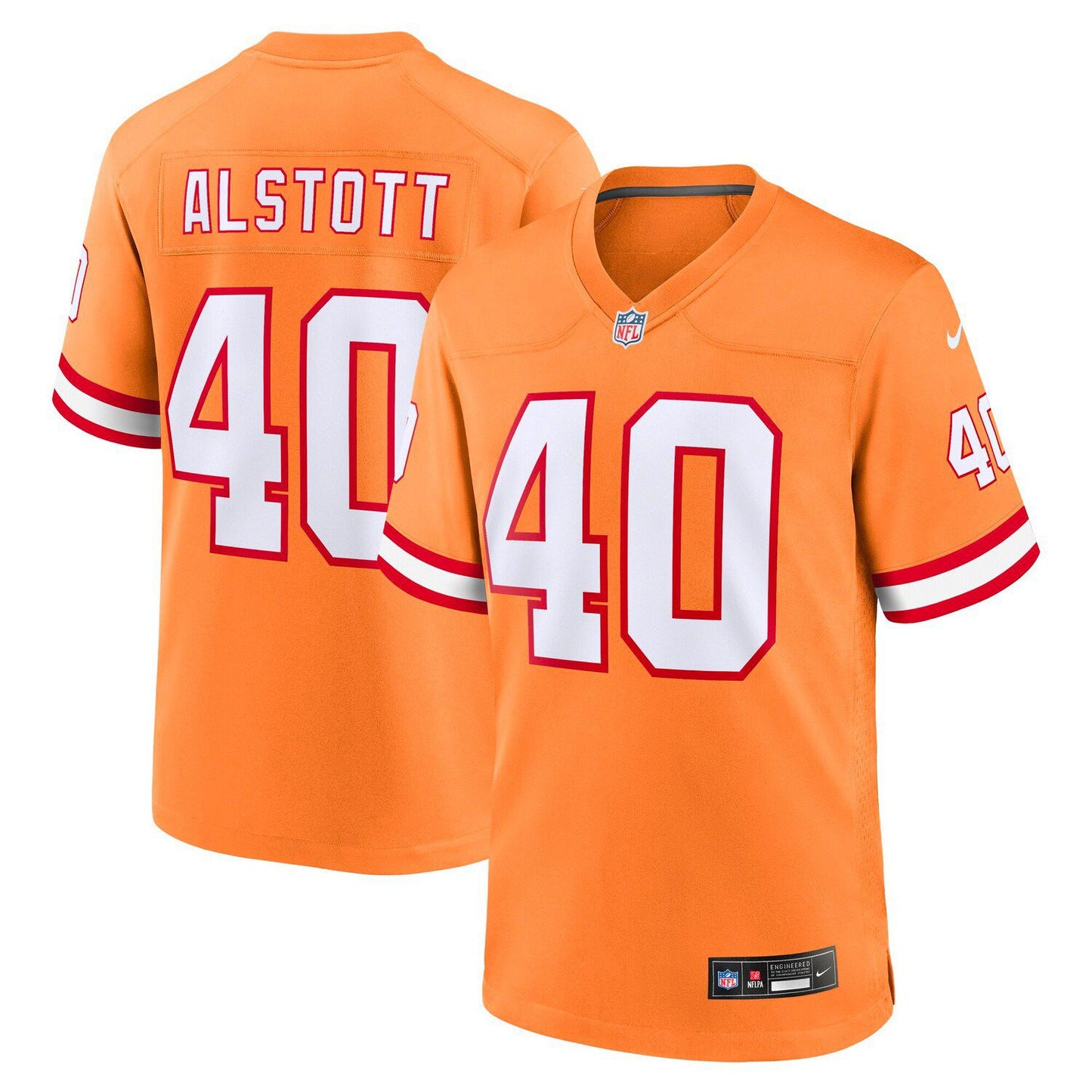 Youth Nike Mike Alstott Orange Tampa Bay Buccaneers Retired Player Game Jersey