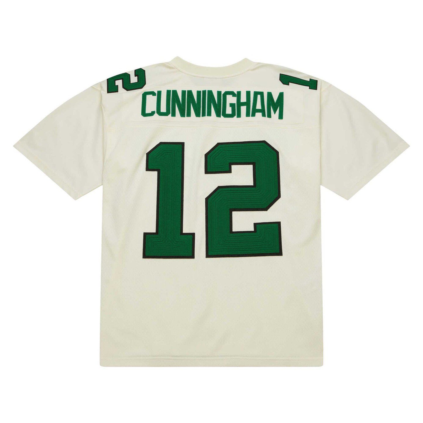 Men's Mitchell & Ness Randall Cunningham Cream Philadelphia Eagles Chainstitch Legacy Jersey