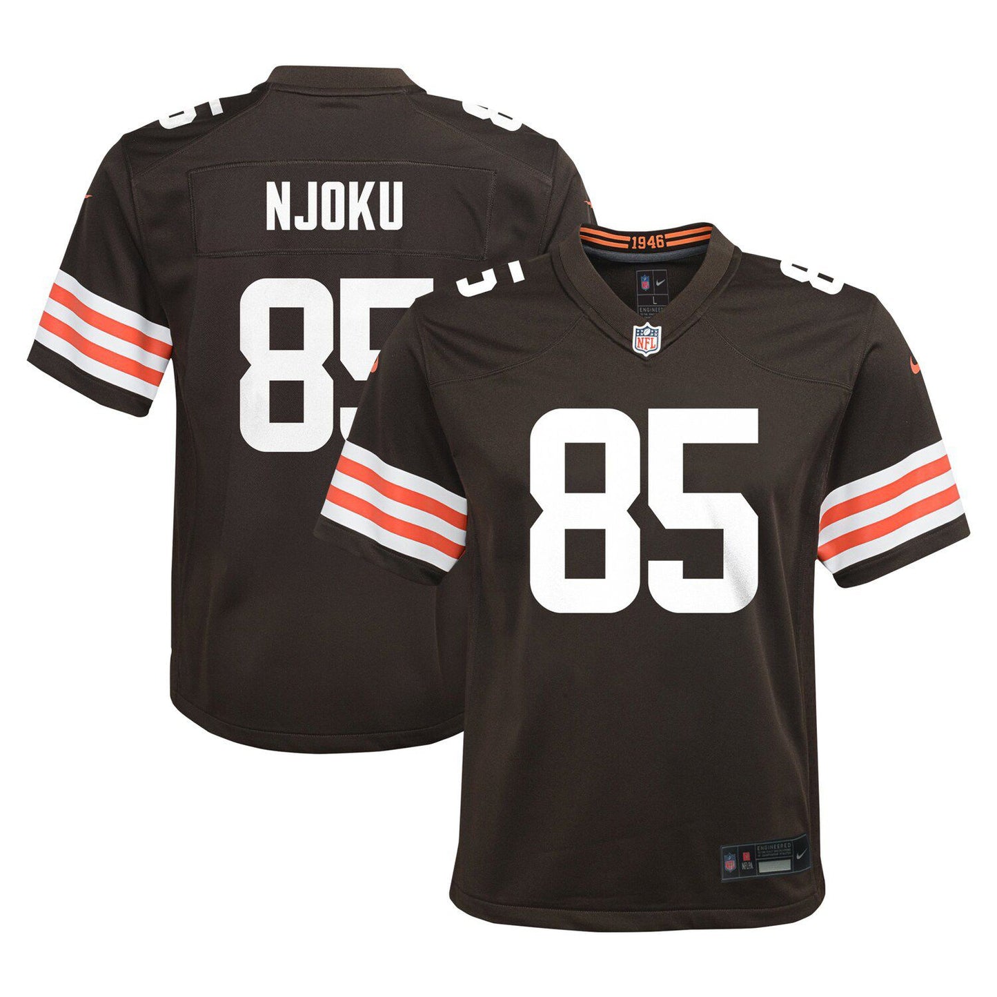 Youth Nike David Njoku Brown Cleveland Browns Game Jersey