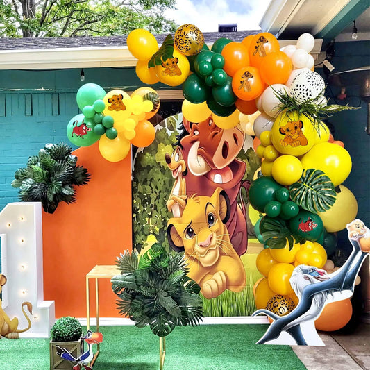 Lion King Theme Party Decoration Balloon Garland Set Lion King Birthday Party Supplies